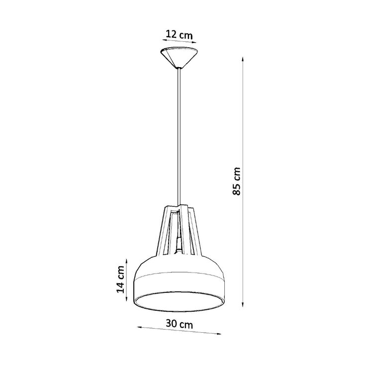 Sollux Lighting Hanglamp CASCO wit/zwart