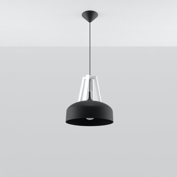 Sollux Lighting Hanglamp CASCO zwart/wit