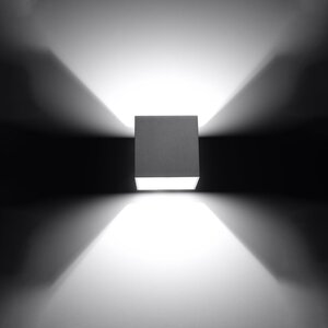 Sollux Lighting Wandleuchte QUAD 1 grau