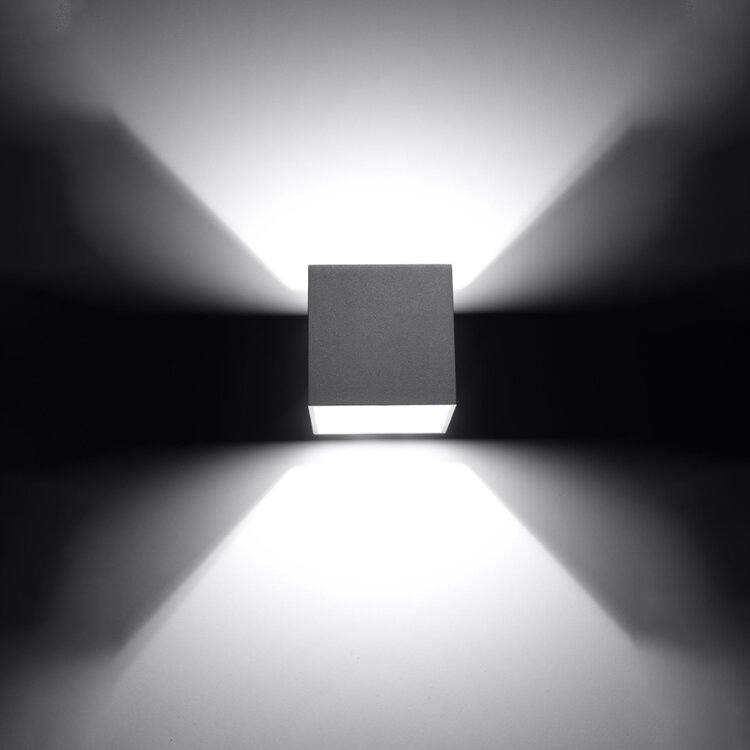 Sollux Lighting Wandleuchte QUAD 1 grau