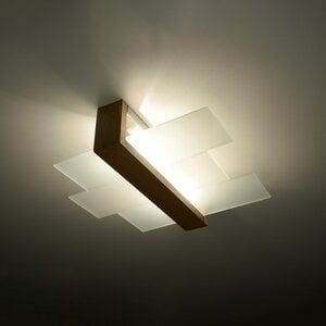 Sollux Lighting Plafondlamp FENIKS 2 naturel hout