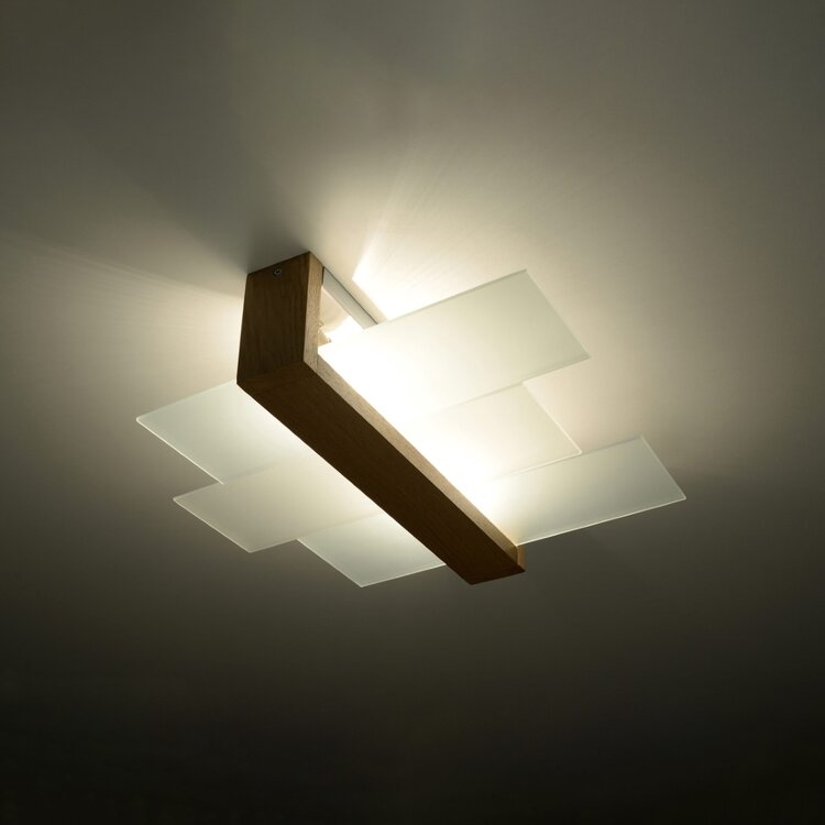 Sollux Lighting Ceiling lamp FENIKS 2 natural wood