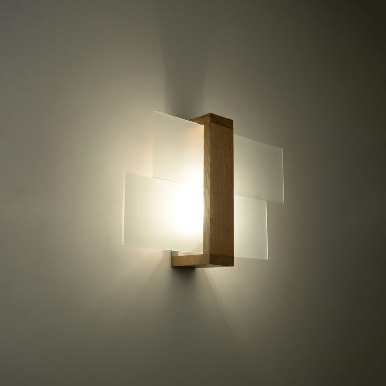 Sollux Lighting Wall lamp FENIKS 1 natural wood