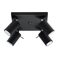 Plafondlamp RING 4 zwart