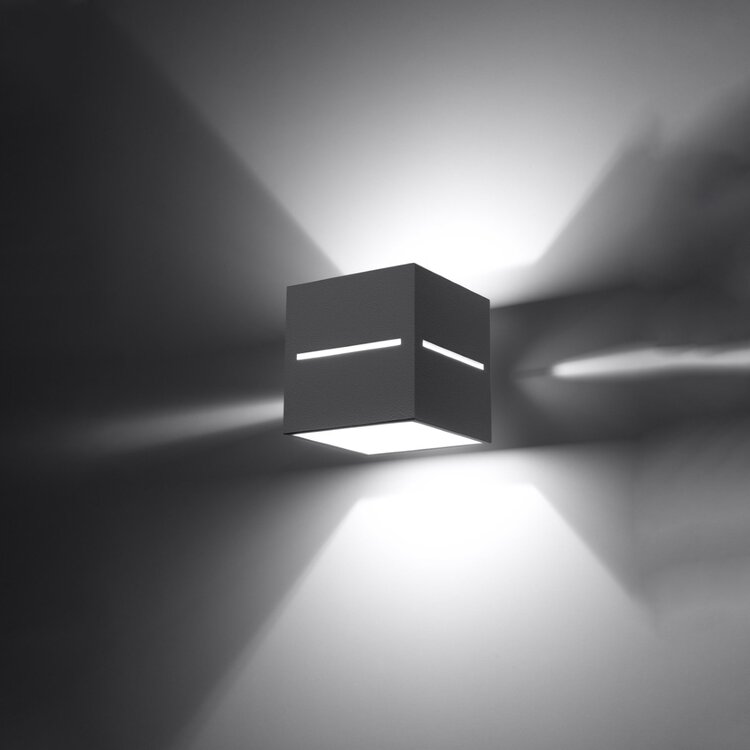 Sollux Lighting Wandleuchte LOBO grau
