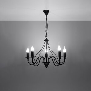 Sollux Lighting Chandelier MINERWA 5 black