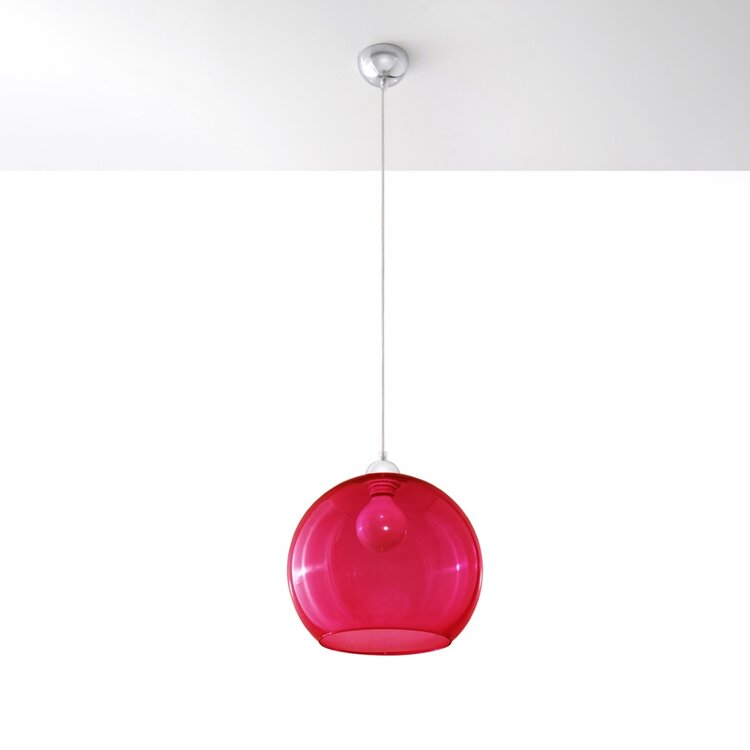 Sollux Lighting Pendant lamp BALL red