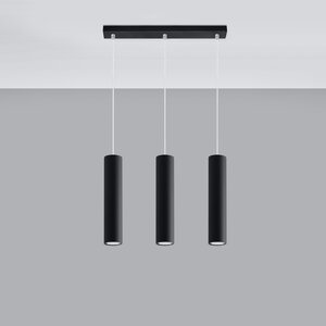 Sollux Lighting Hängeleuchte LAGOS 3L schwarz