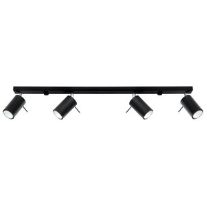 Sollux Lighting Plafondlamp RING 4L zwart
