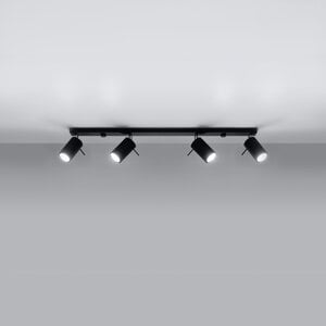 Sollux Lighting Ceiling lamp RING 4L black
