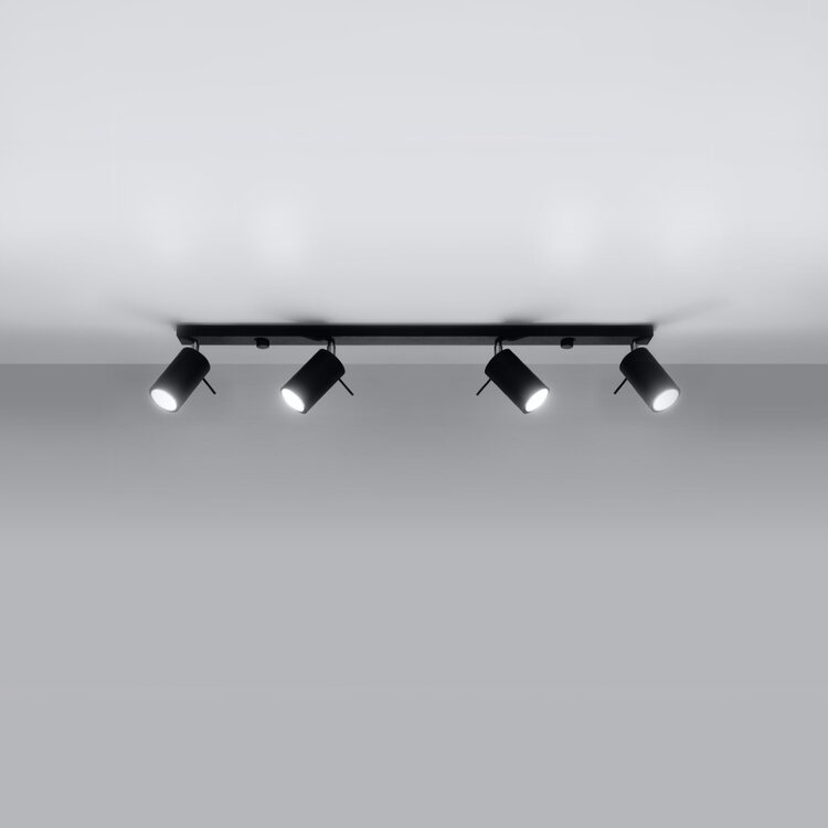 Sollux Lighting Ceiling lamp RING 4L black