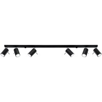 Deckenleuchte RING 6L schwarz