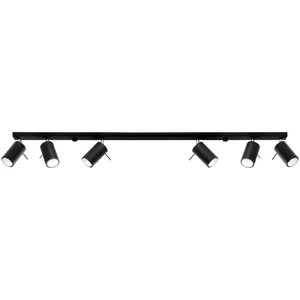 Sollux Lighting Deckenleuchte RING 6L schwarz