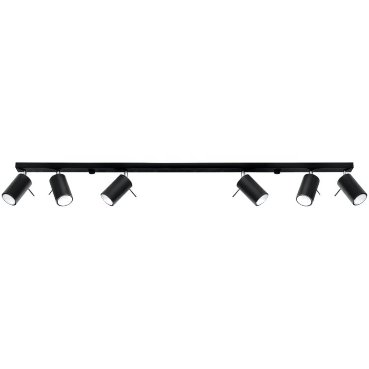 Sollux Lighting Deckenleuchte RING 6L schwarz