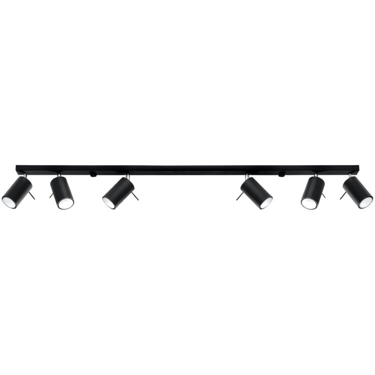 Sollux Lighting Plafondlamp RING 6L zwart