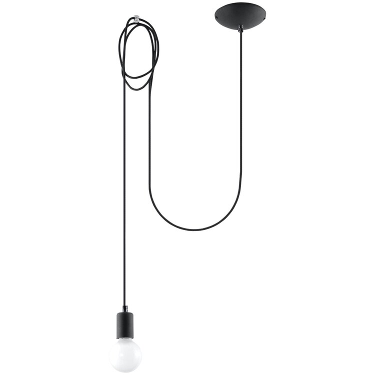 Sollux Lighting Pendant lamp EDISON 1 black