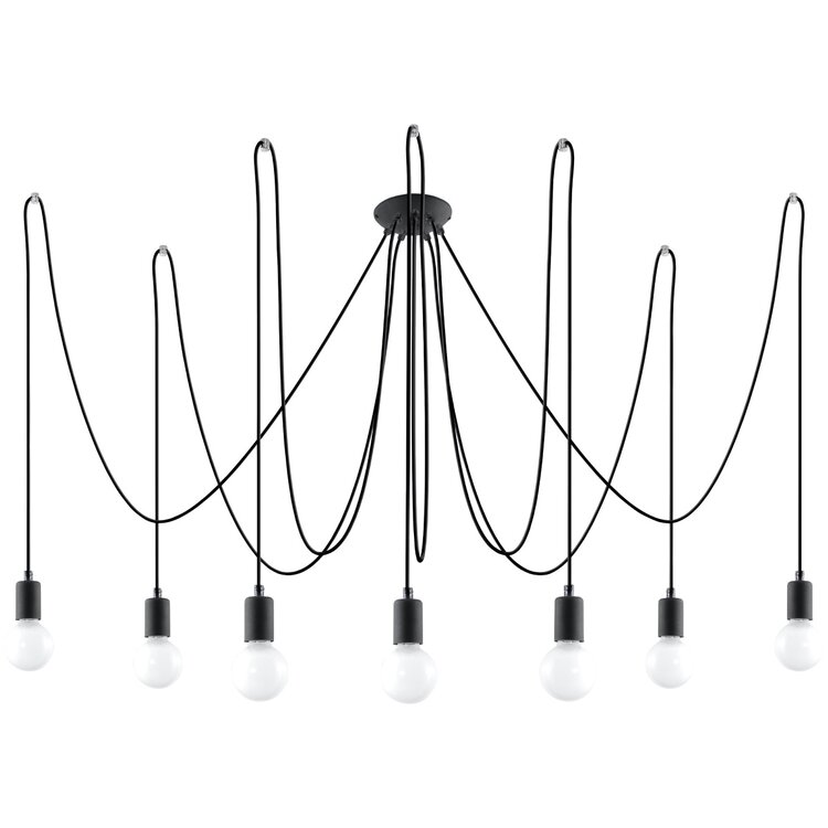 Sollux Lighting Kronleuchter EDISON 7 schwarz