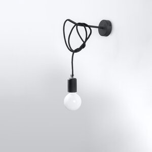 Sollux Lighting Wandlamp EDISON zwart