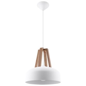 Sollux Lighting Pendant lamp CASCO white/natural wood