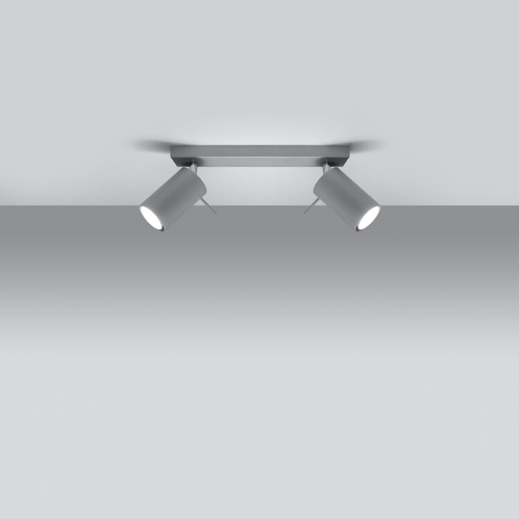 Sollux Lighting Deckenleuchte RING 2 grau