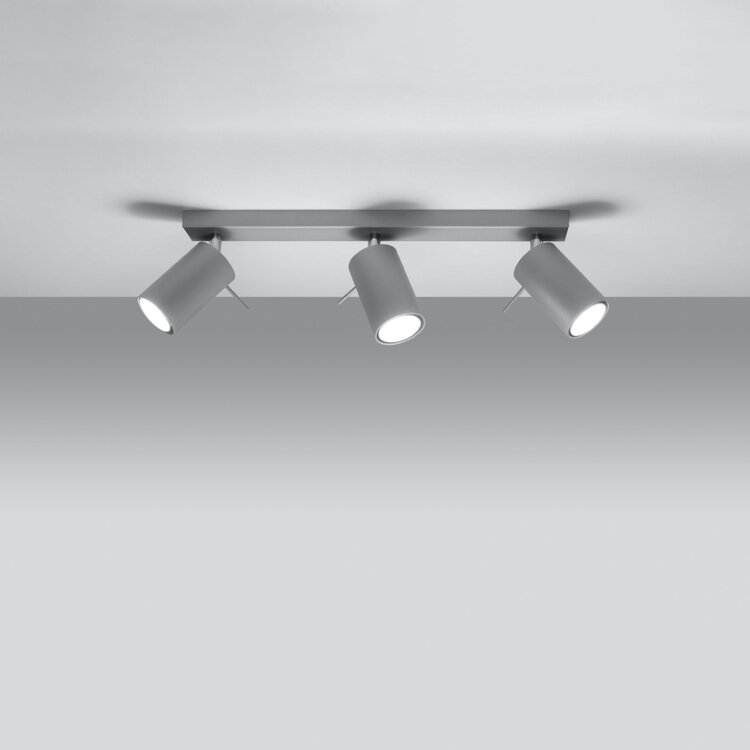 Sollux Lighting Deckenleuchte RING 3 grau