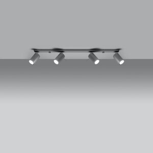 Sollux Lighting Deckenleuchte RING 4L grau