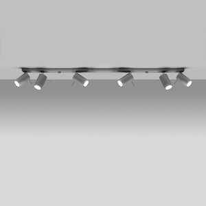 Sollux Lighting Deckenleuchte RING 6L grau