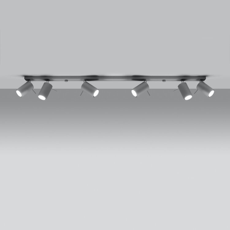 Sollux Lighting Plafondlamp RING 6L grijs