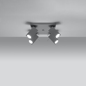 Sollux Lighting Plafondlamp MERIDA 4 grijs