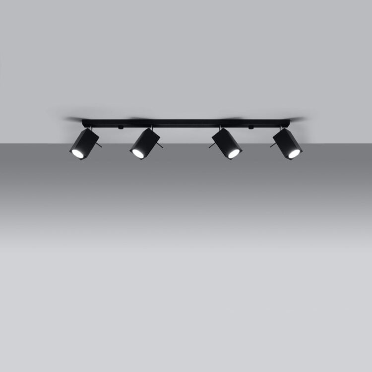 Sollux Lighting Deckenleuchte MERIDA 4L schwarz