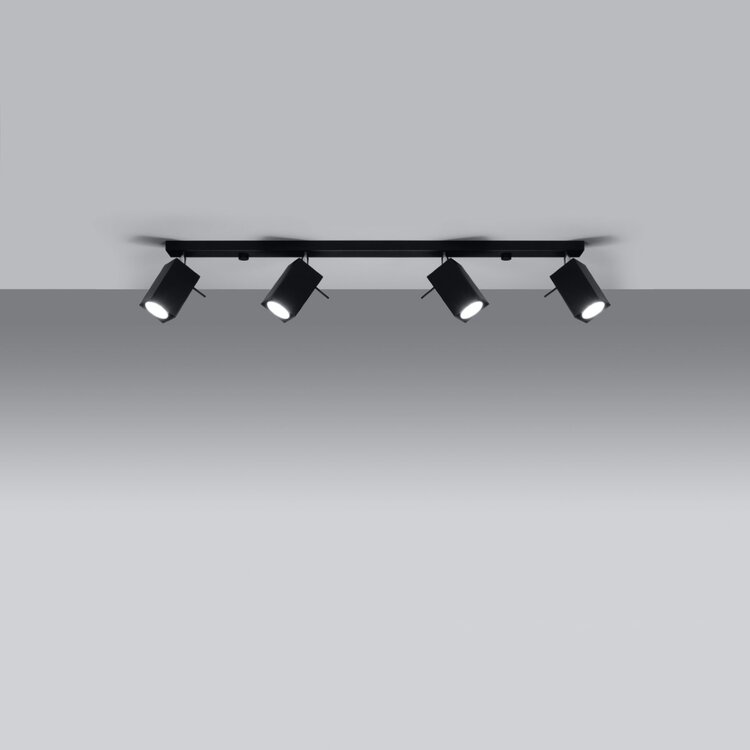 Sollux Lighting Plafondlamp MERIDA 4L zwart