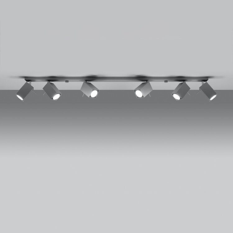 Sollux Lighting Deckenleuchte MERIDA 6L grau