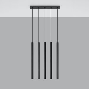 Sollux Lighting Hanglamp PASTELO 5 zwart