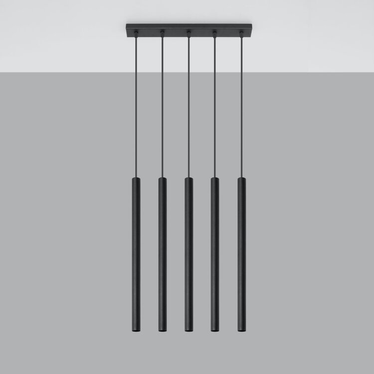 Sollux Lighting Hängeleuchte PASTELO 5 schwarz