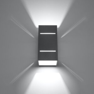 Sollux Lighting Wandleuchte BLOCCO grau