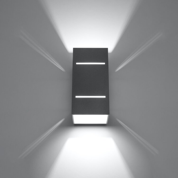 Sollux Lighting Wandleuchte BLOCCO grau