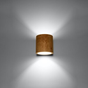 Sollux Lighting Wandlamp ORBIS naturel hout