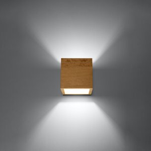 Sollux Lighting Wandlamp QUAD naturel hout