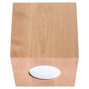 Sollux Lighting Deckenleuchte QUAD Naturholz