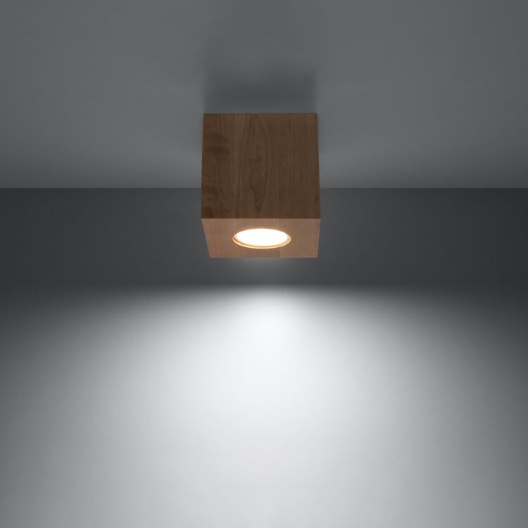 Sollux Lighting Plafondlamp QUAD naturel hout