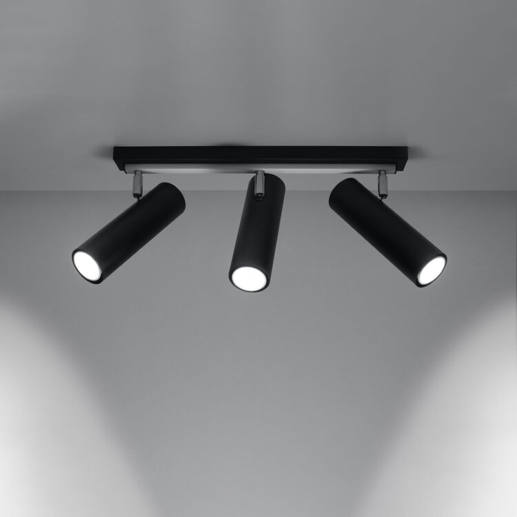 Sollux Lighting Ceiling lamp DIREZIONE 3 black