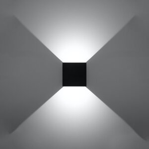 Sollux Lighting Wandleuchte LUCA schwarz LED IP54