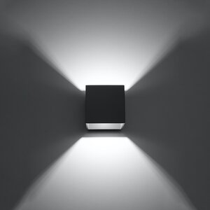 Sollux Lighting Wandleuchte QUAD 1 anthrazit