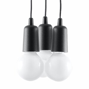 Sollux Lighting Pendant lamp DIEGO 3 black