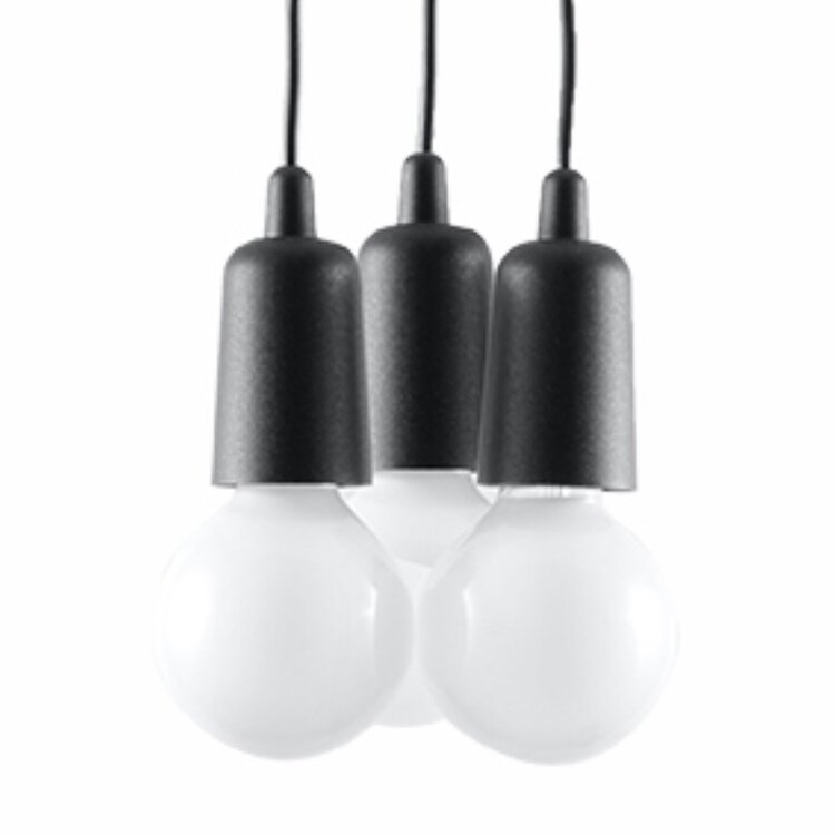 Sollux Lighting Pendant lamp DIEGO 3 black