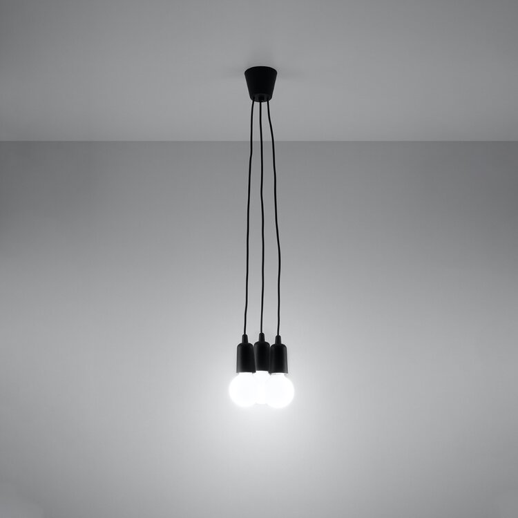 Sollux Lighting Hängeleuchte DIEGO 3 schwarz