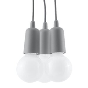 Sollux Lighting Pendant lamp DIEGO 3 grey