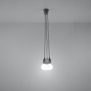 Sollux Lighting Pendant lamp DIEGO 3 grey