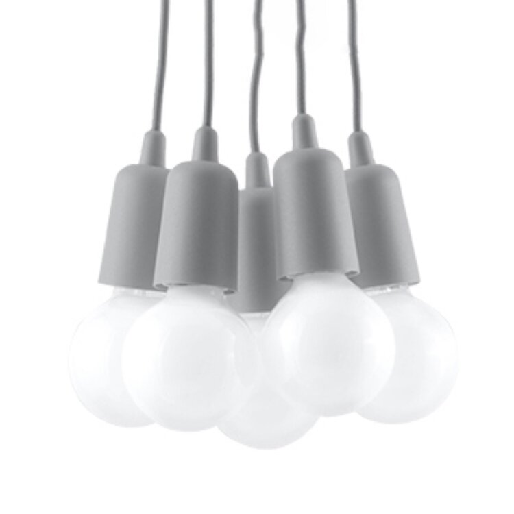 Sollux Lighting Pendant lamp DIEGO 5 grey