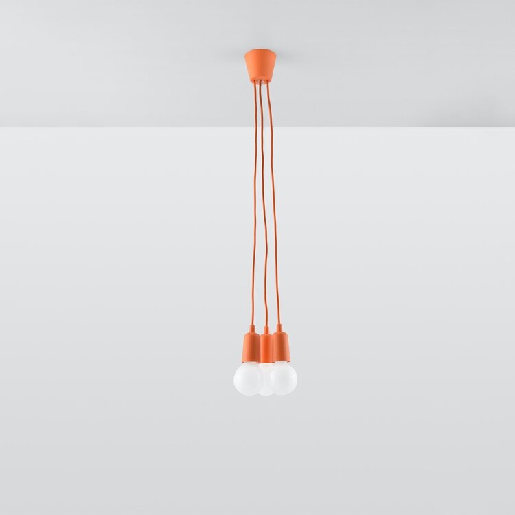 Sollux Lighting Hanglamp DIEGO 3 oranje